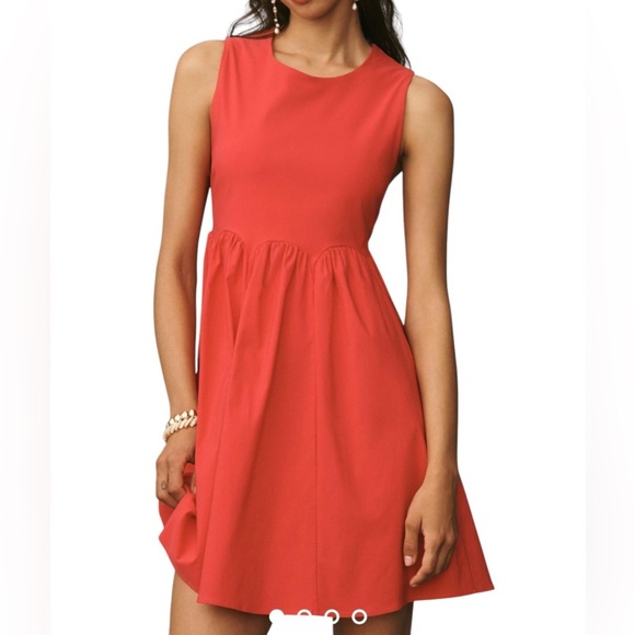 Maeve New NWOT Sleeveless Pink High Neck Back Bow Mini Dress Small - Picture 1 of 8